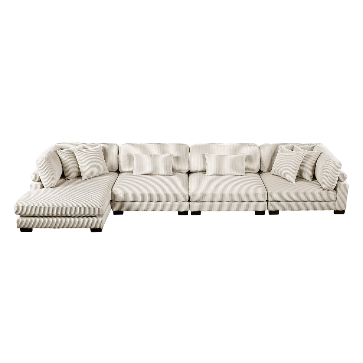 Traverse Beige 4-Piece Modular Sectional with Reversible Chaise by Homelegance at Eve Furniture