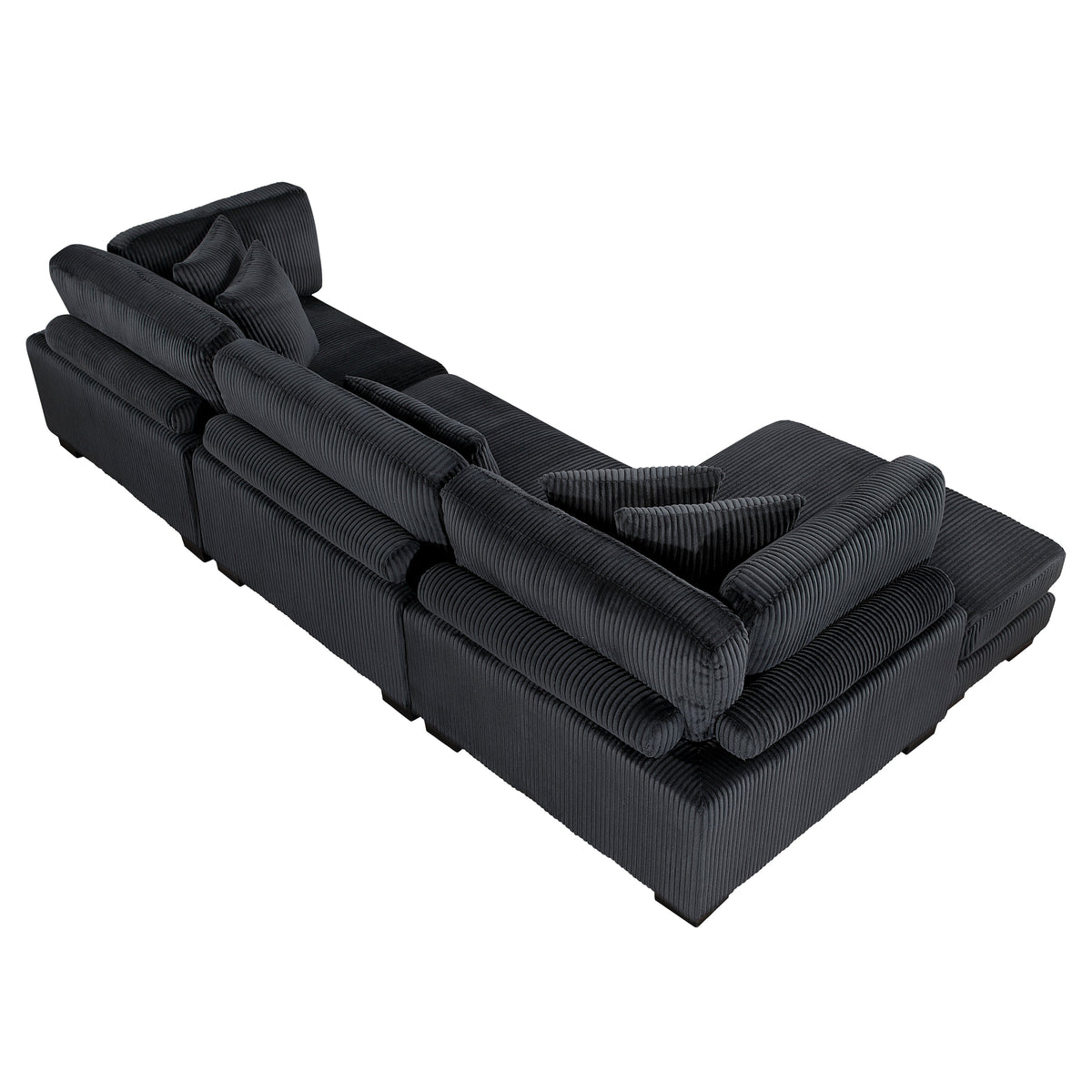 Traverse Black 3-Piece Modular Sectional with Reversible Chaise by Homelegance at Eve Furniture