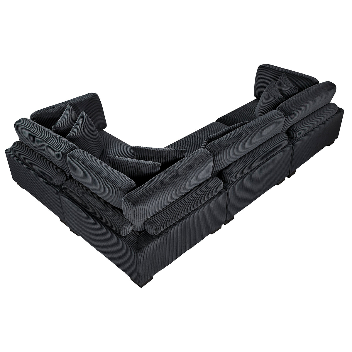 Traverse Black 4-Piece Modular Sectional by Homelegance at Eve Furniture