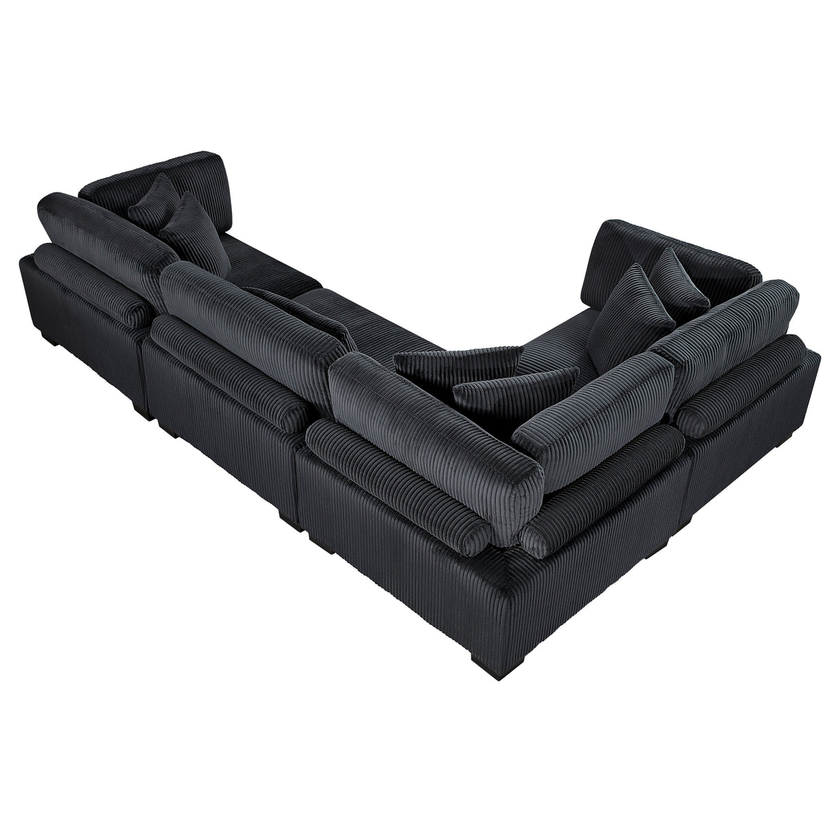 Traverse Black 4-Piece Modular Sectional by Homelegance at Eve Furniture