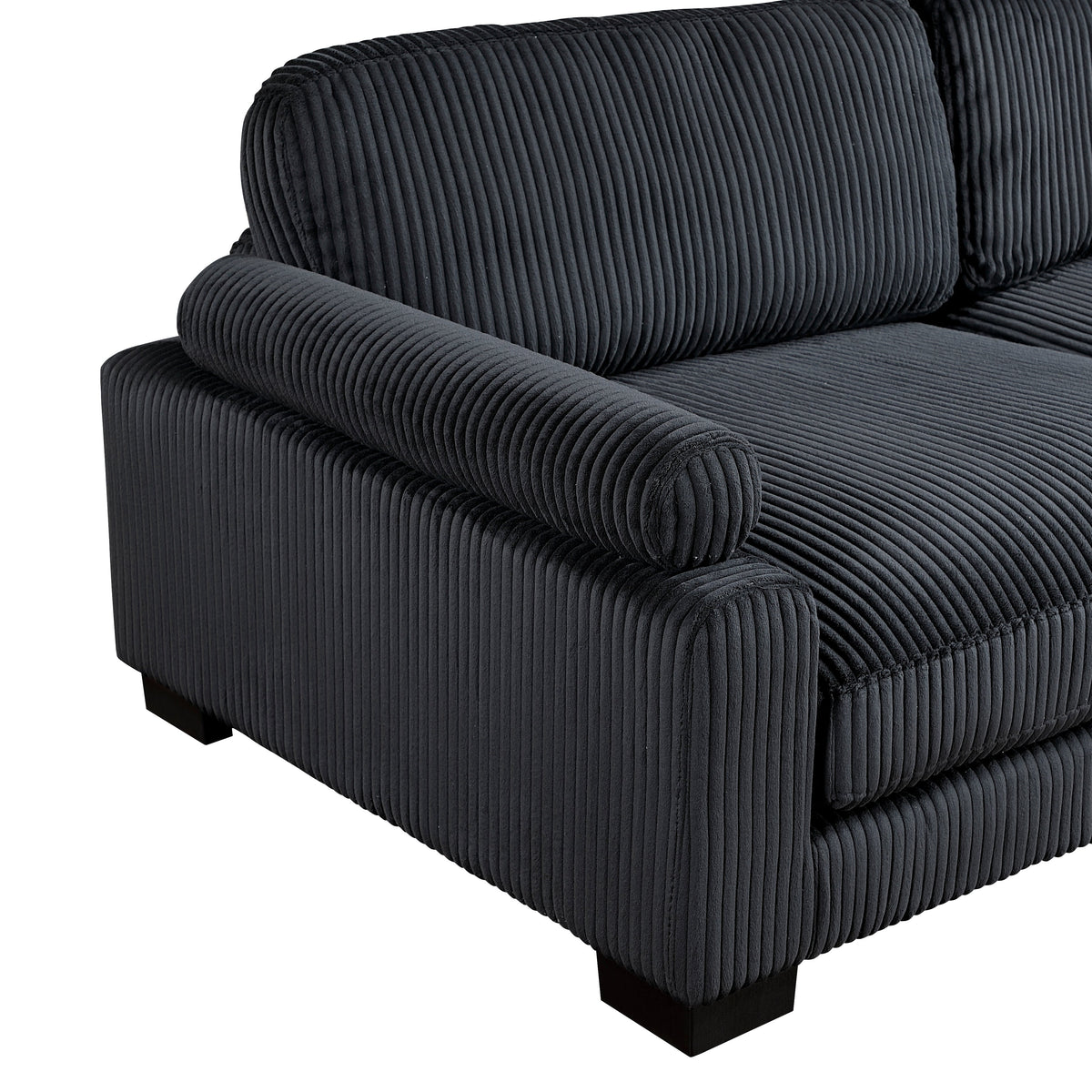 Traverse Black 4-Piece Modular Sectional with Ottoman by Homelegance at Eve Furniture