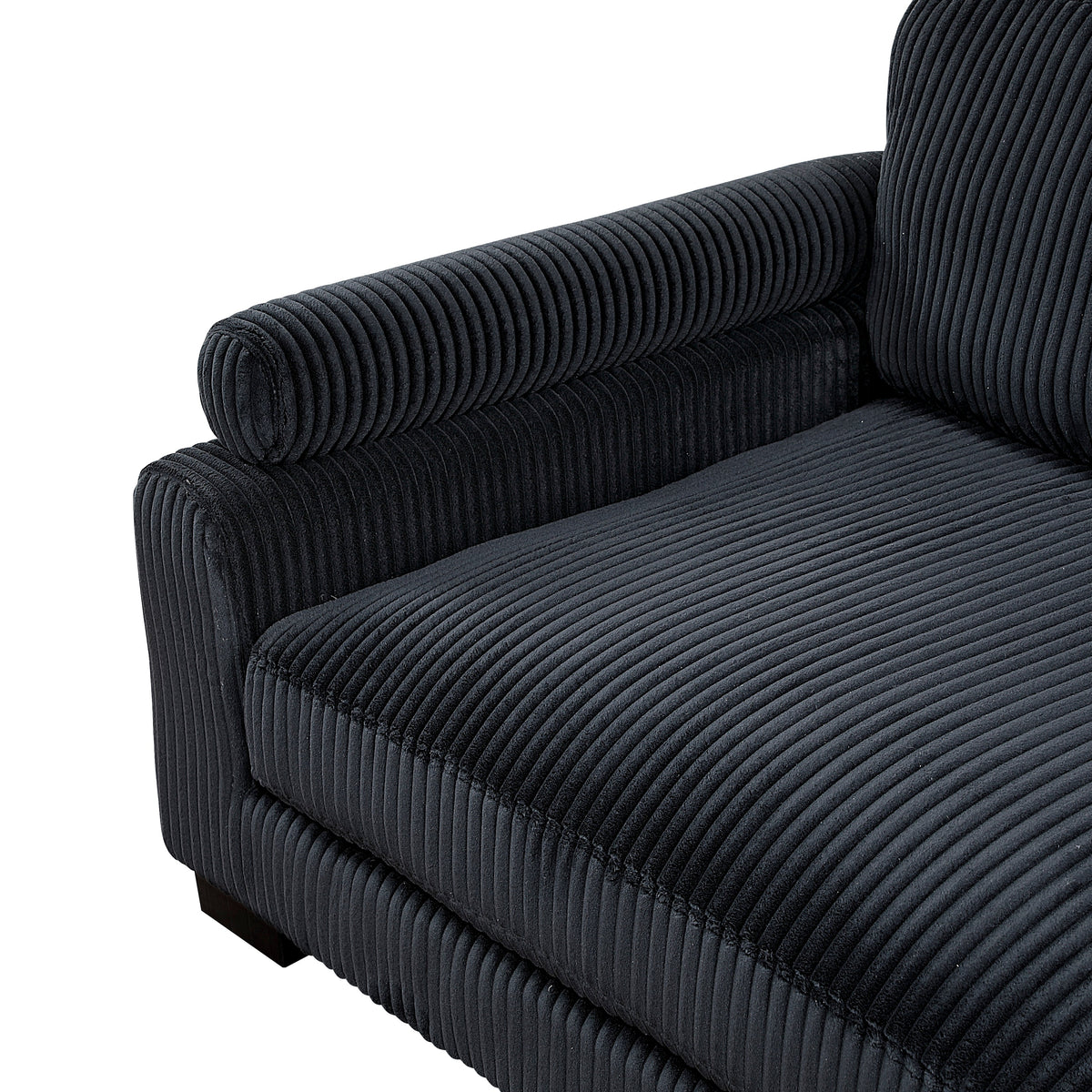 Traverse Black 5-Piece Corduroy Modular Sectional by Homelegance at Eve Furniture