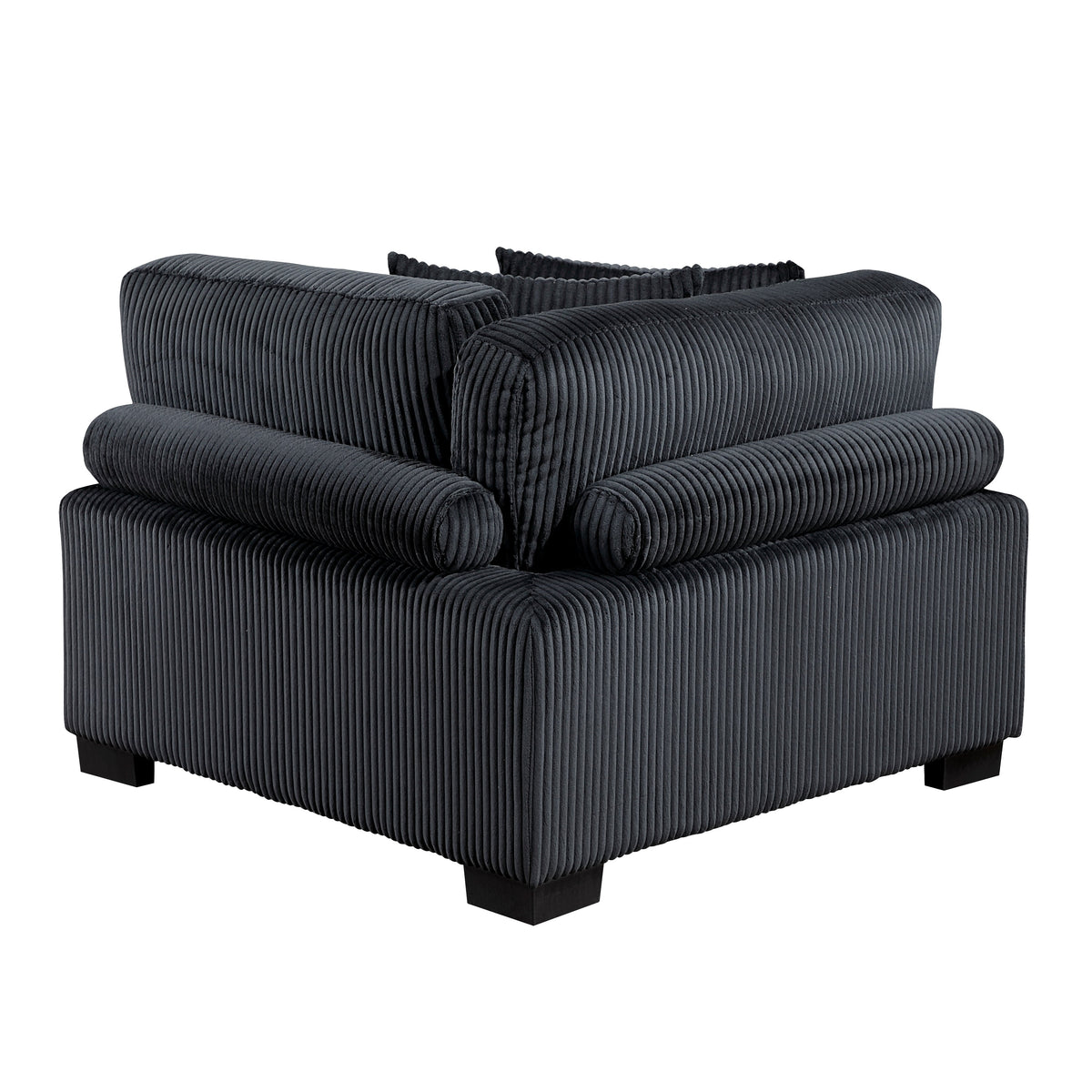 Traverse Black 5-Piece Corduroy Modular Sectional by Homelegance at Eve Furniture