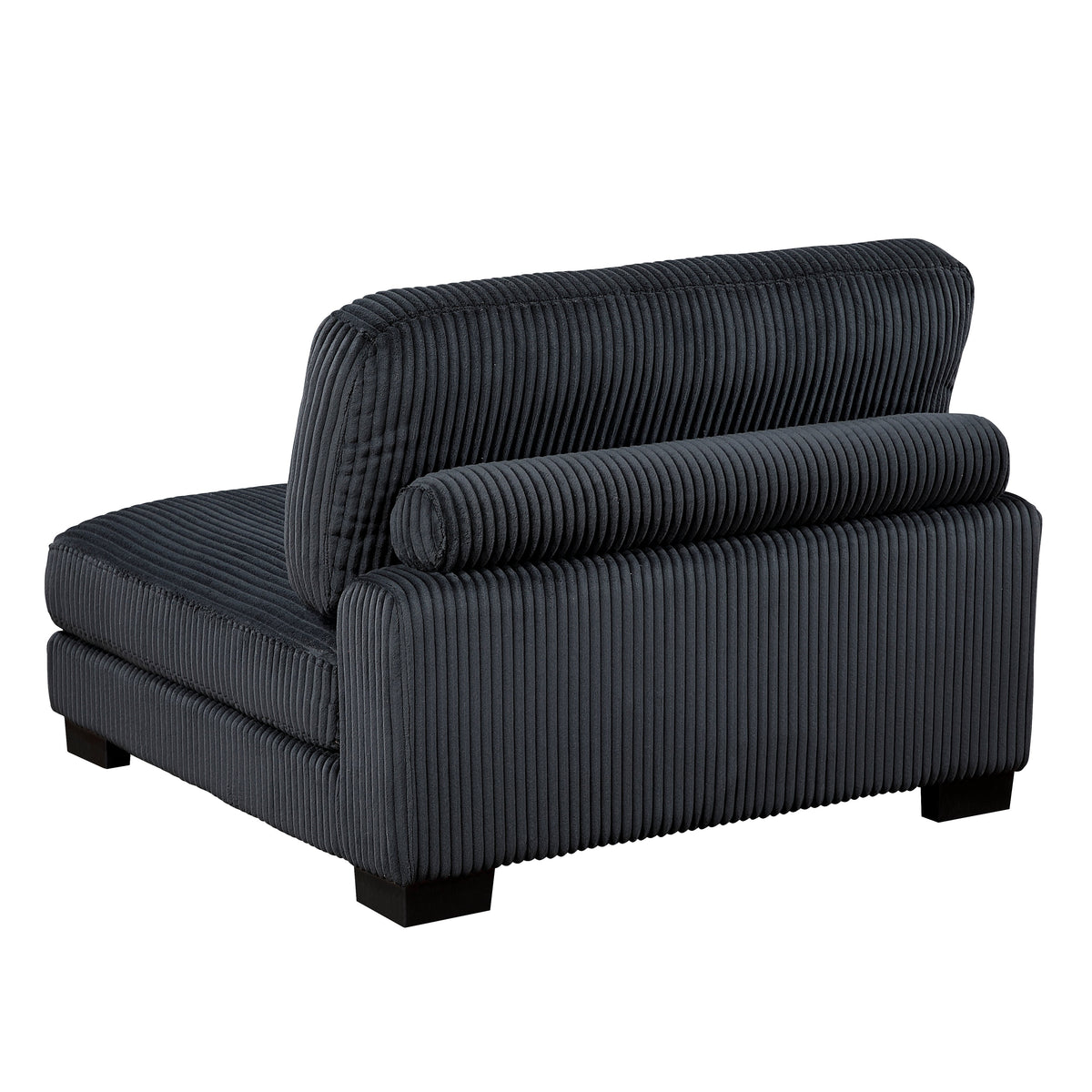 Traverse Black 6-Piece Corduroy Modular Sectional with Ottoman by Homelegance at Eve Furniture