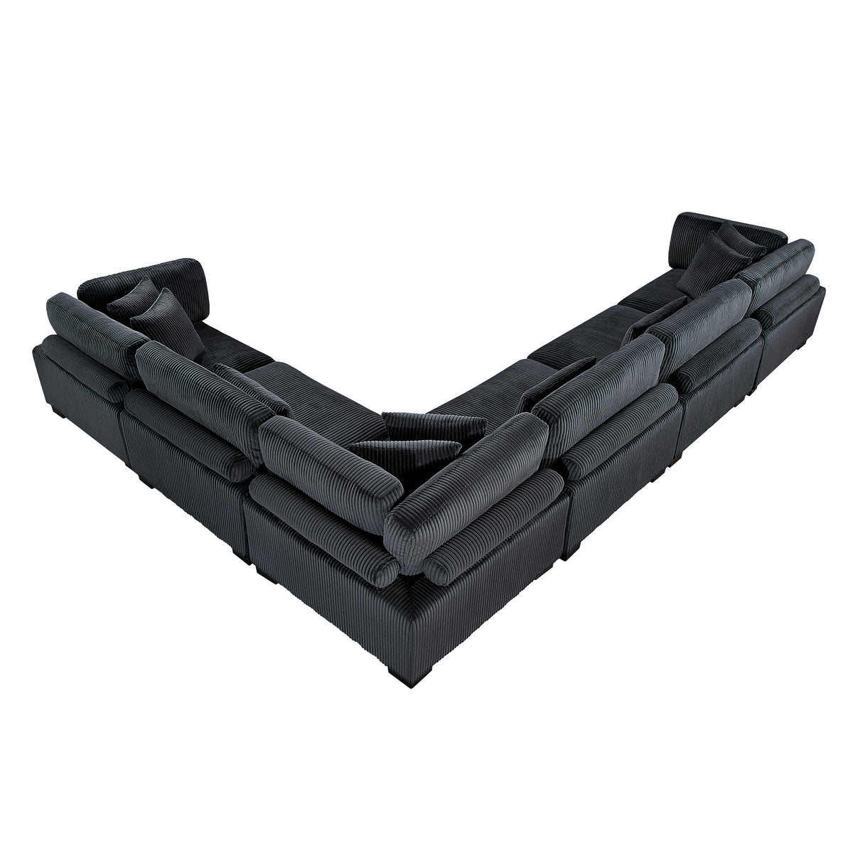 Traverse Black 6-Piece Modular Sectional by Homelegance at Eve Furniture