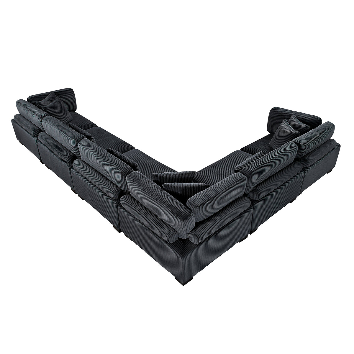 Traverse Black 6-Piece Modular Sectional by Homelegance at Eve Furniture