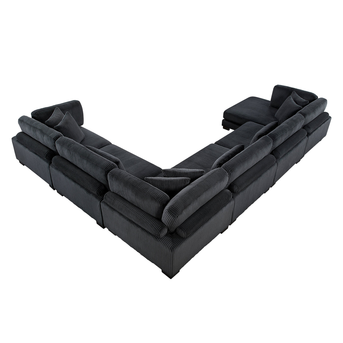 Traverse Black 6-Piece Modular Sectional with Reversible Chaise by Homelegance at Eve Furniture