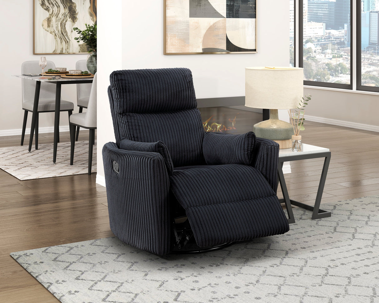 Traverse Black Swivel Glider Reclining Chair