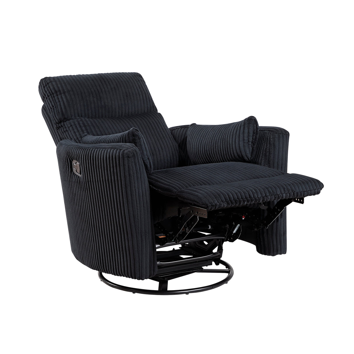 Traverse Black Swivel Glider Reclining Chair