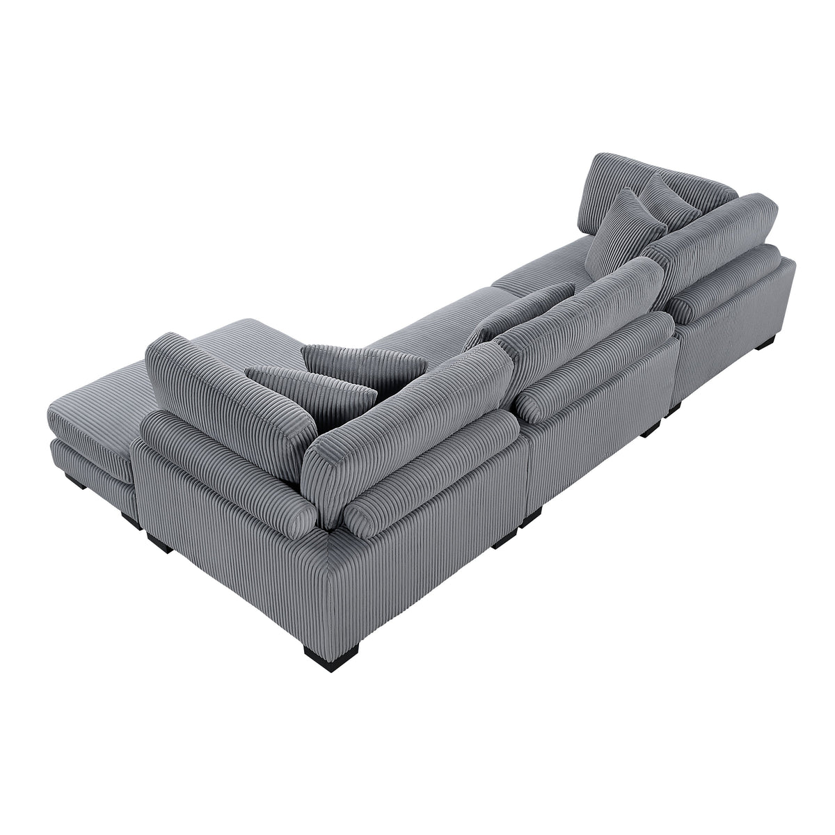 Traverse Gray 3-Piece Modular Sectional with Reversible Chaise by Homelegance at Eve Furniture