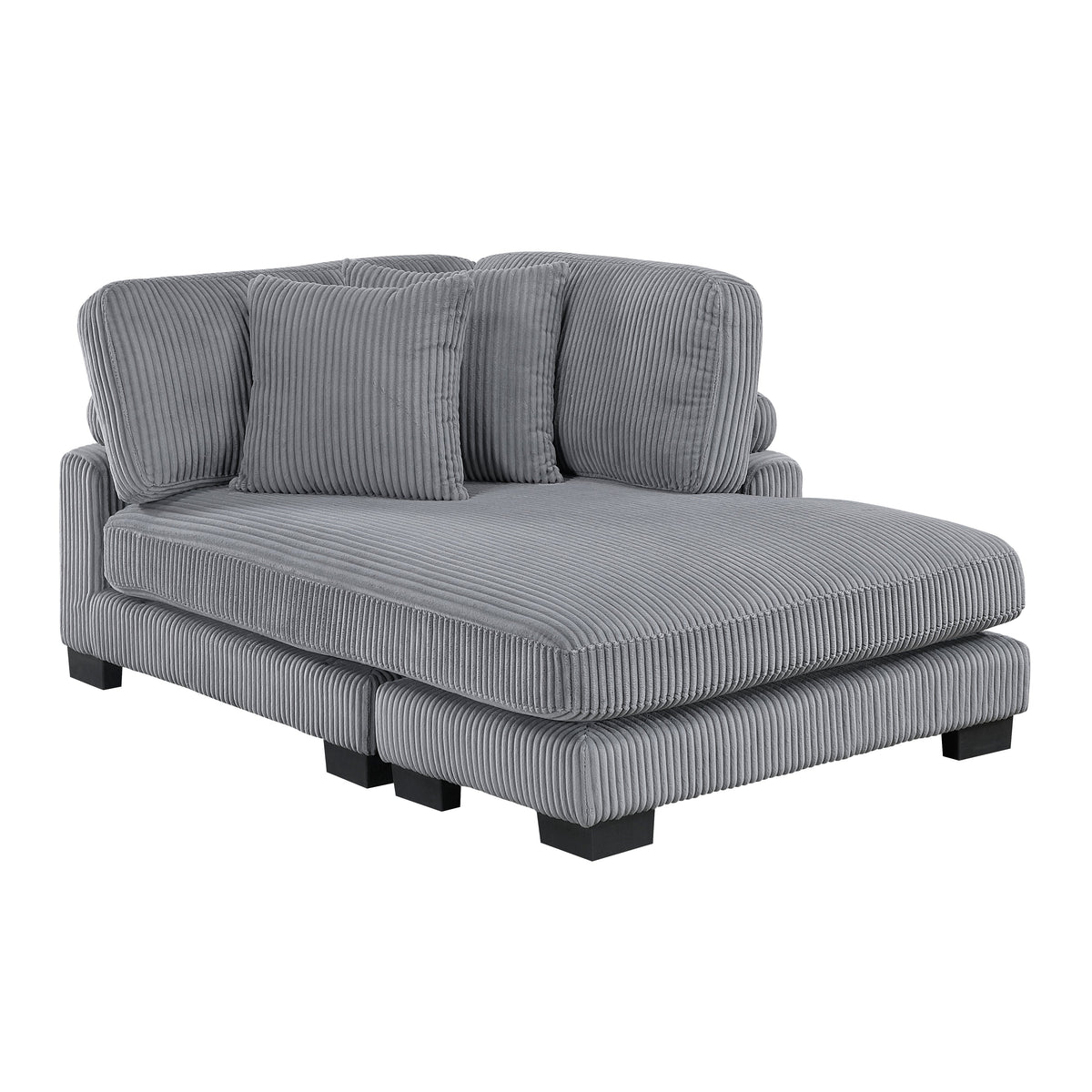 Traverse Gray 3-Piece Modular Sectional with Reversible Chaise by Homelegance at Eve Furniture