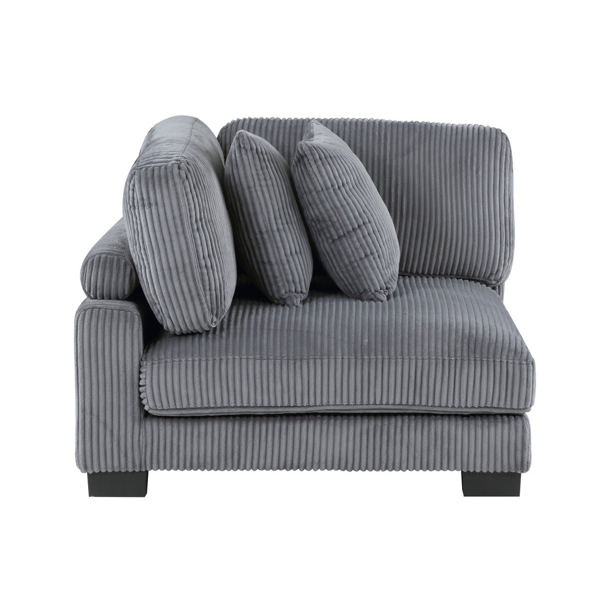 Traverse Gray 4-Piece Corduroy Modular Sectional by Homelegance at Eve Furniture