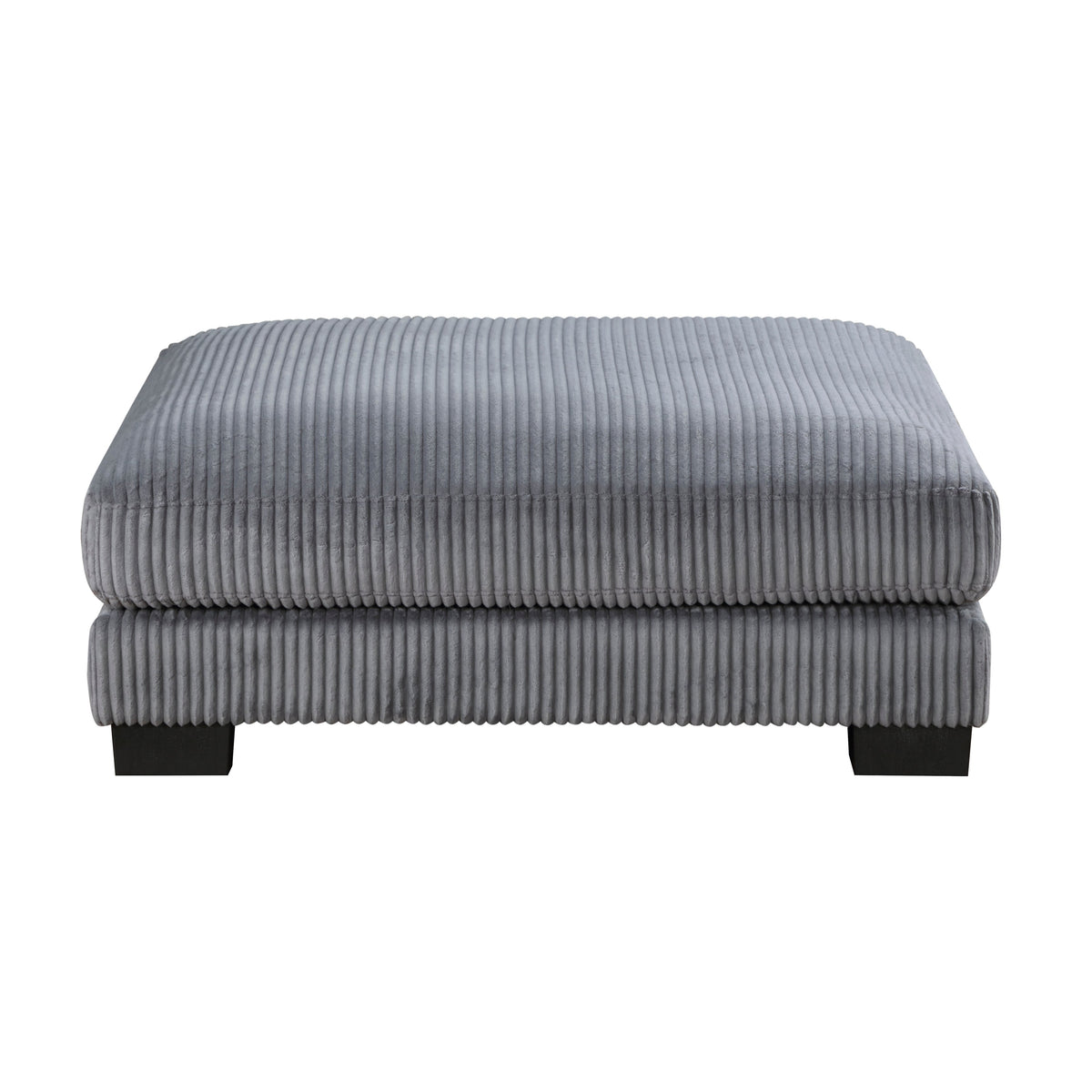 Traverse Gray 4-Piece Corduroy Modular Sectional with Ottoman by Homelegance at Eve Furniture