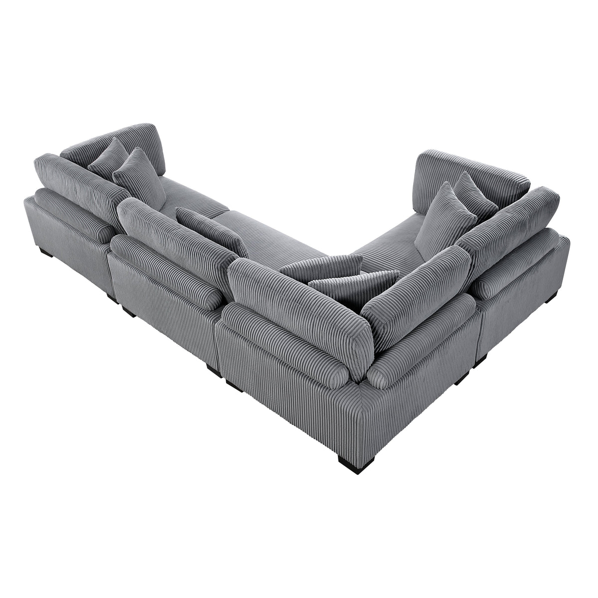 Traverse Gray 4-Piece Modular Sectional by Homelegance at Eve Furniture