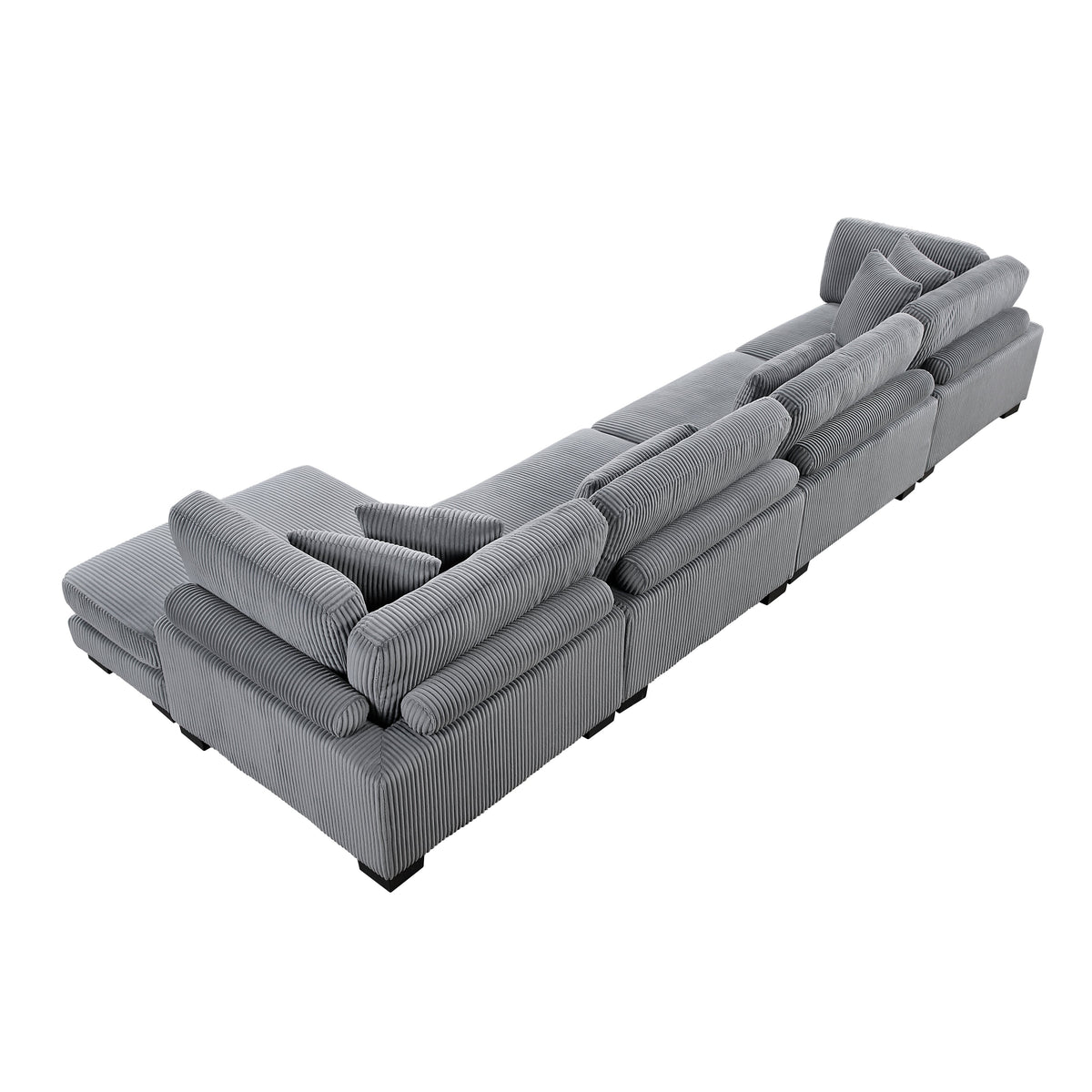 Traverse Gray 4-Piece Modular Sectional with Reversible Chaise by Homelegance at Eve Furniture