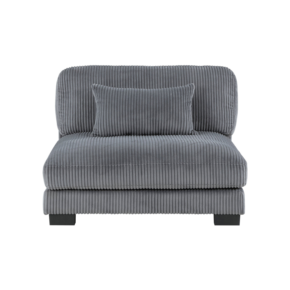 Traverse Gray 5-Piece Corduroy Modular Sectional with Ottoman by Homelegance at Eve Furniture