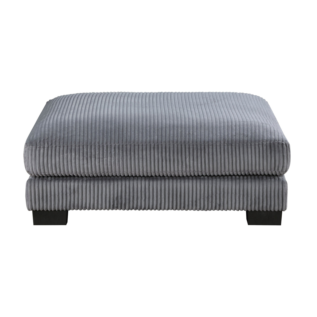 Traverse Gray 5-Piece Corduroy Modular Sectional with Ottoman by Homelegance at Eve Furniture