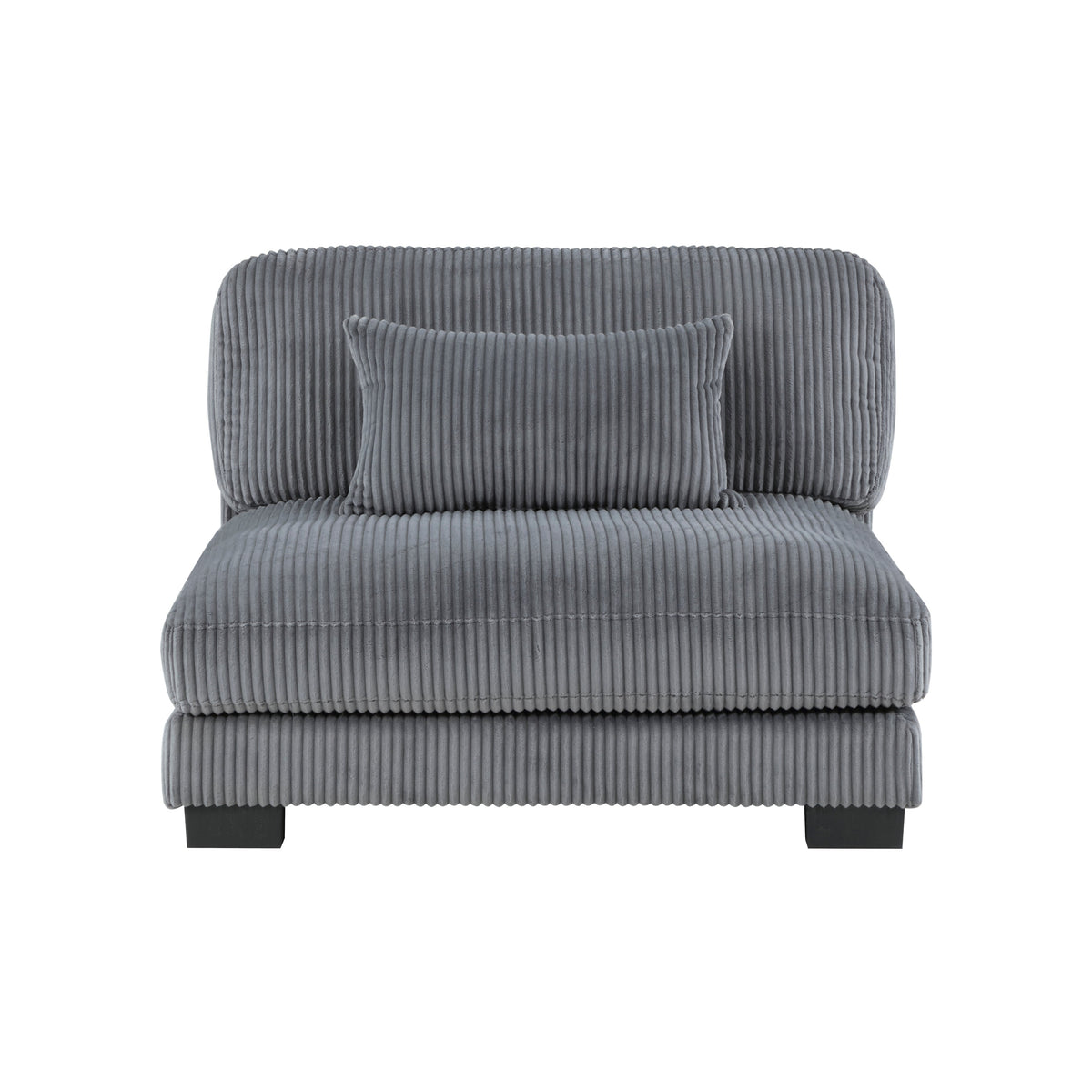 Traverse Gray 6-Piece Corduroy Modular Sectional with Ottoman by Homelegance at Eve Furniture