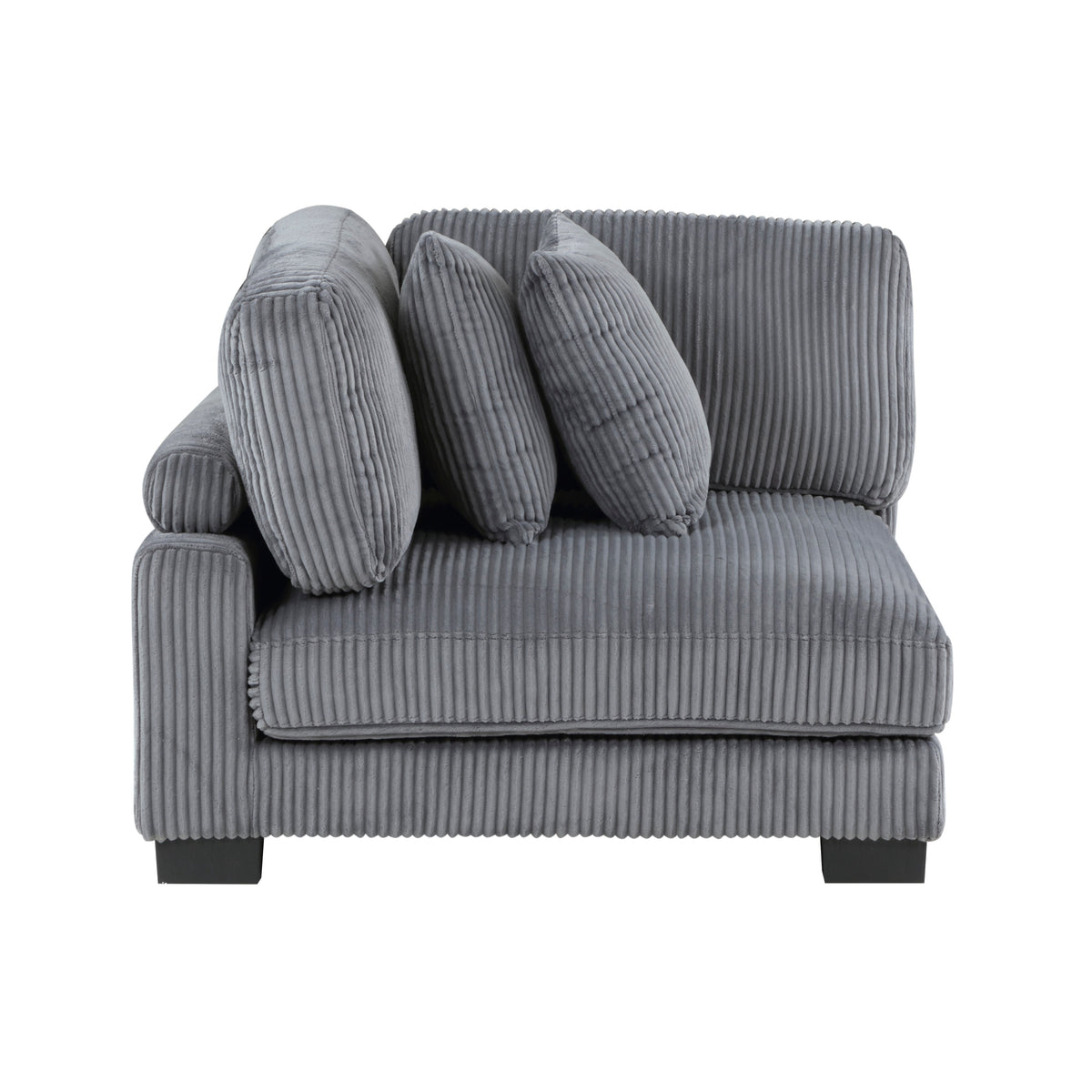 Traverse Gray 6-Piece Corduroy Modular Sectional with Ottomans by Homelegance at Eve Furniture