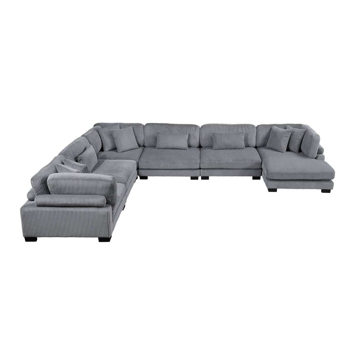 Traverse Gray 6-Piece Modular Sectional with Reversible Chaise by Homelegance at Eve Furniture