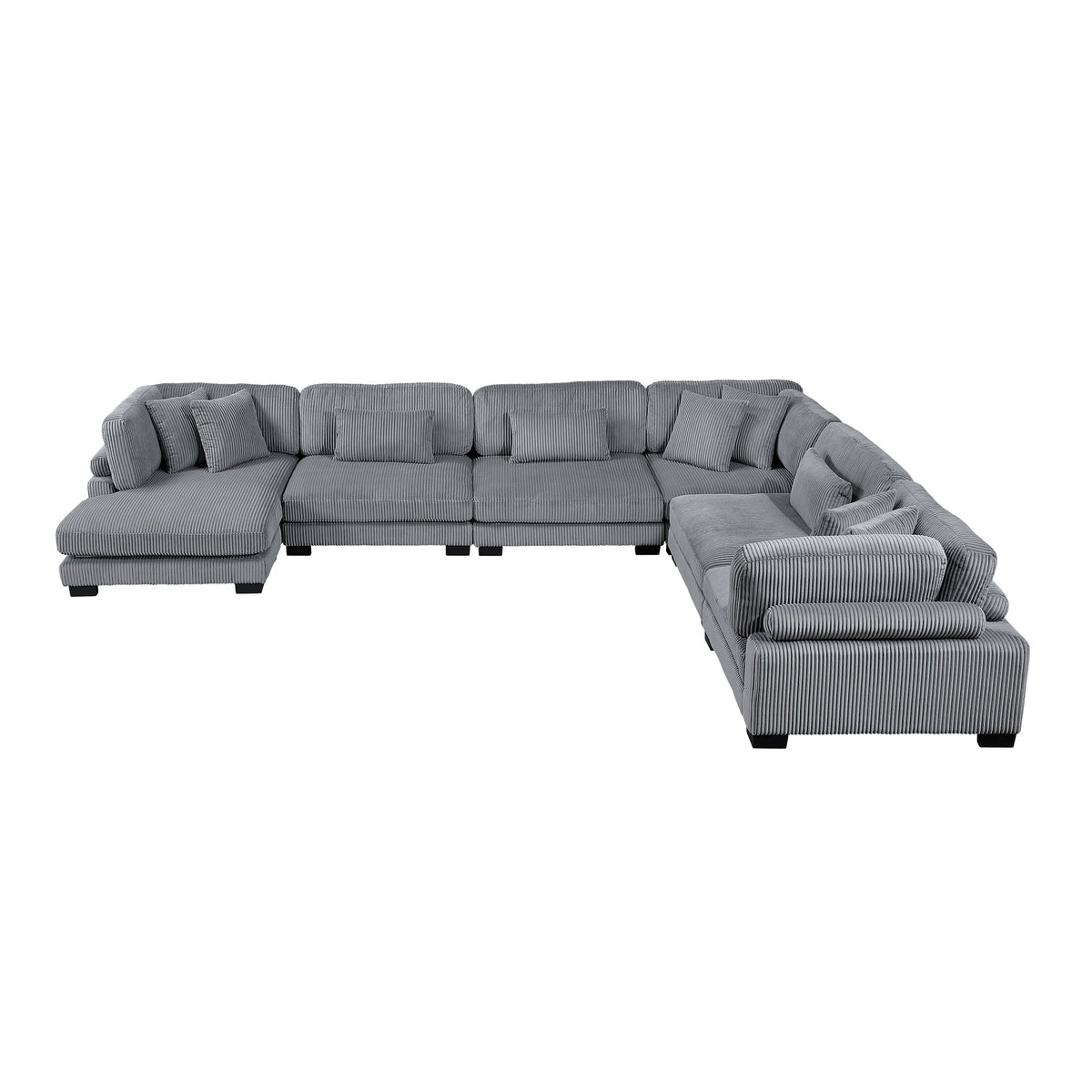 Traverse Gray 6-Piece Modular Sectional with Reversible Chaise by Homelegance at Eve Furniture