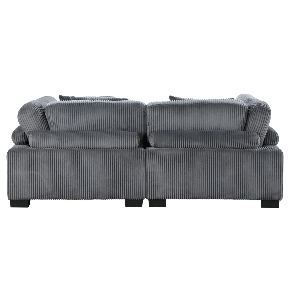 Traverse Gray Corduroy 2-Piece Loveseat by Homelegance at Eve Furniture