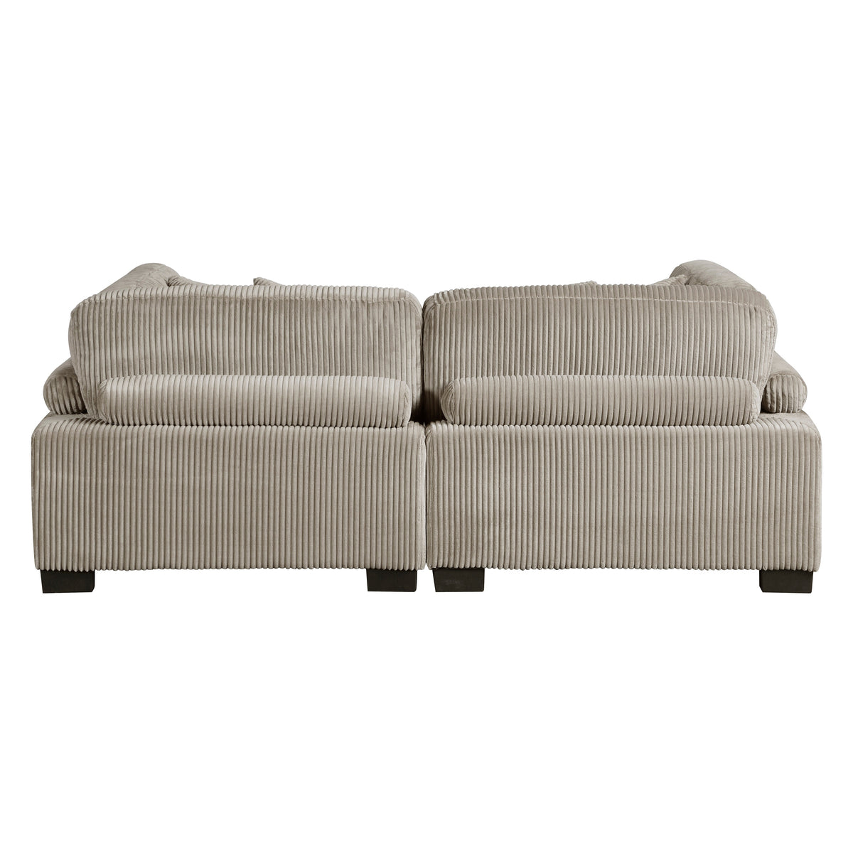Traverse Taupe 2-Piece Corduroy Modular Loveseat by Homelegance at Eve Furniture