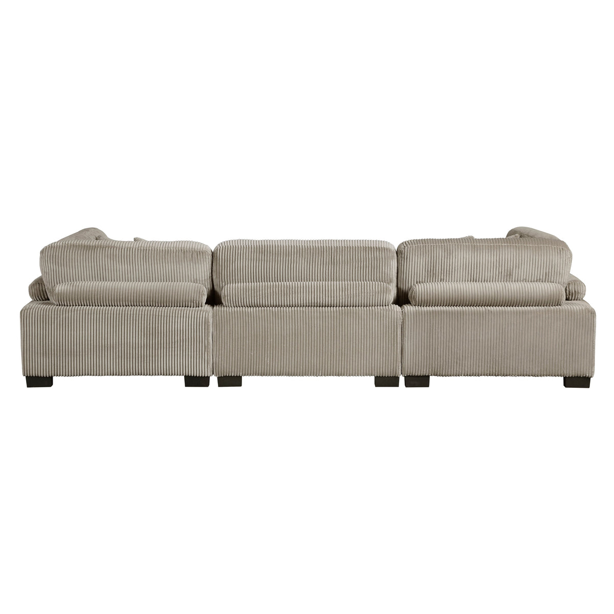 Traverse Taupe 3-Piece Corduroy Modular Sofa by Homelegance at Eve Furniture