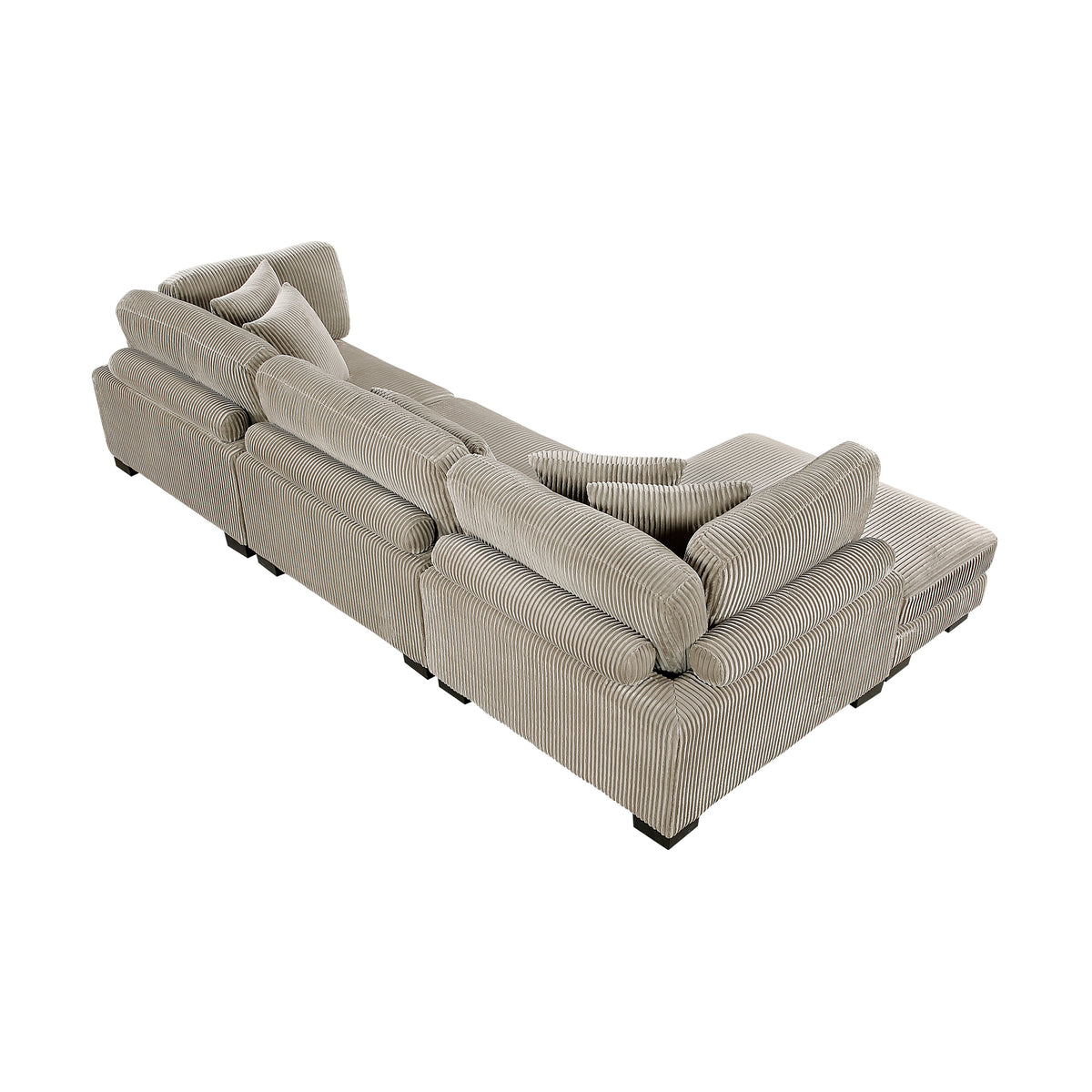 Traverse Taupe 3-Piece Modular Sectional with Reversible Chaise by Homelegance at Eve Furniture