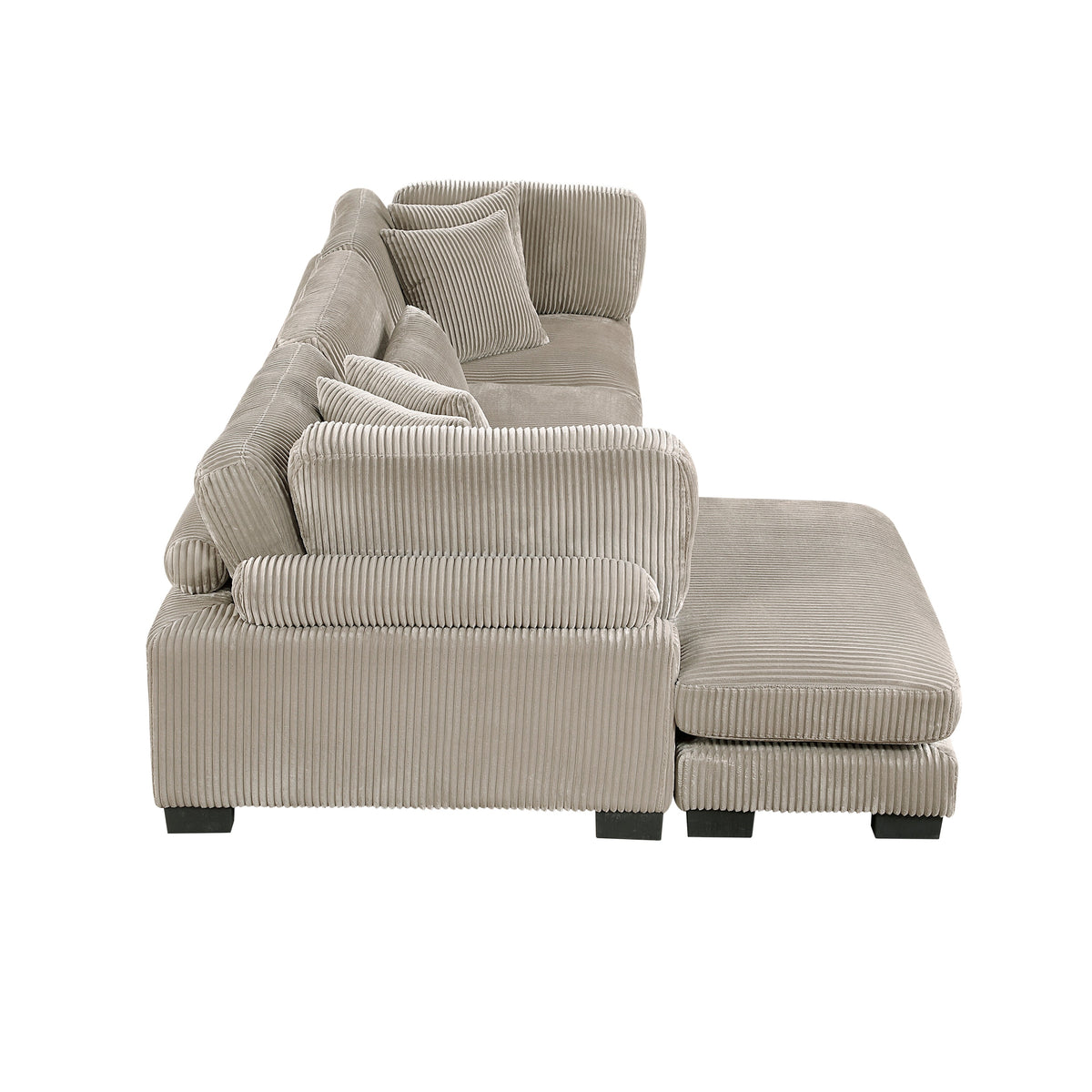 Traverse Taupe 3-Piece Modular Sectional with Reversible Chaise by Homelegance at Eve Furniture