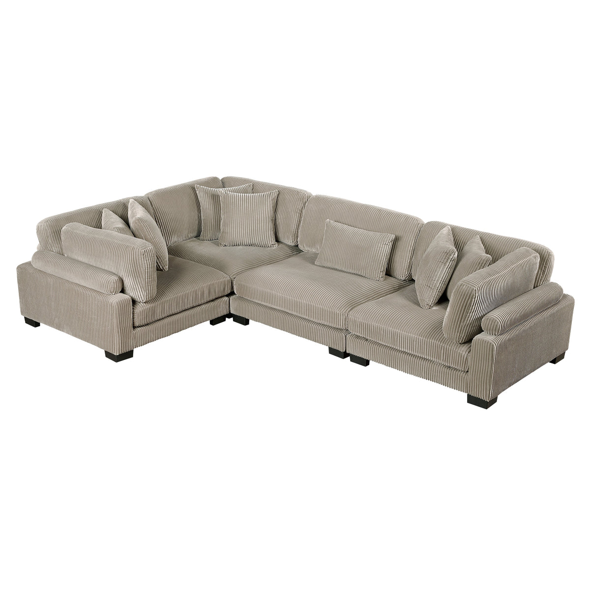 Traverse Taupe 4-Piece Modular Sectional by Homelegance at Eve Furniture