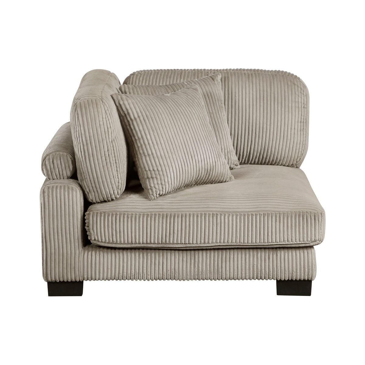 Traverse Taupe 4-Piece Modular Sectional with Reversible Chaise and Ottoman by Homelegance at Eve Furniture