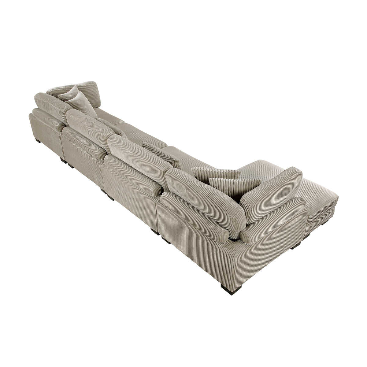 Traverse Taupe 4-Piece Modular Sectional with Reversible Chaise by Homelegance at Eve Furniture