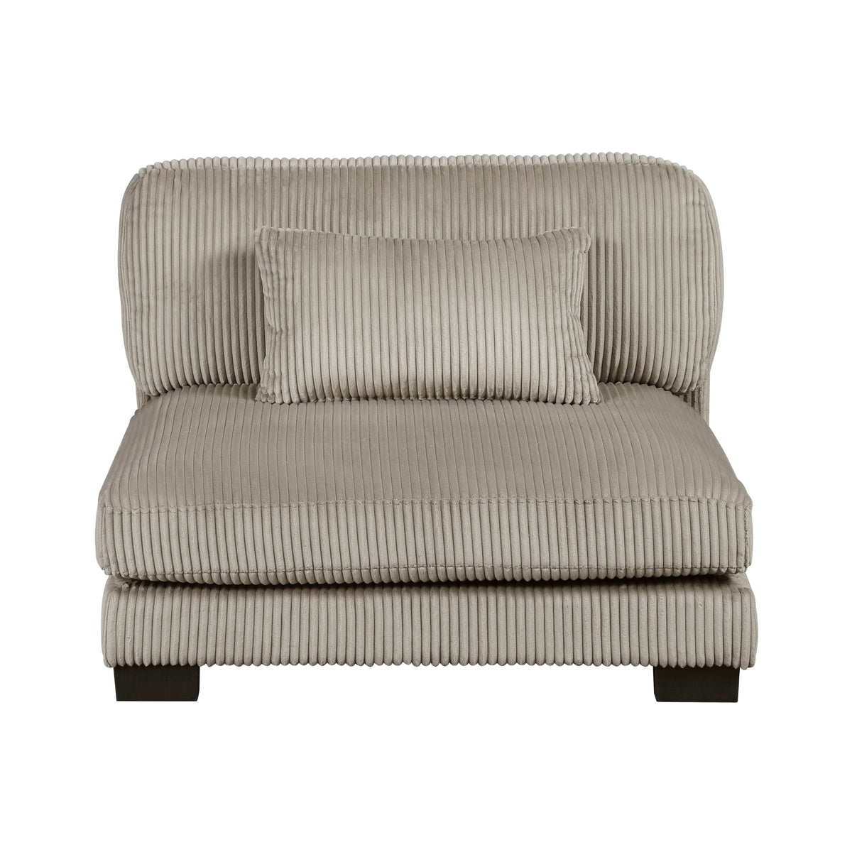Traverse Taupe 6-Piece Corduroy Modular Sectional with Ottoman by Homelegance at Eve Furniture