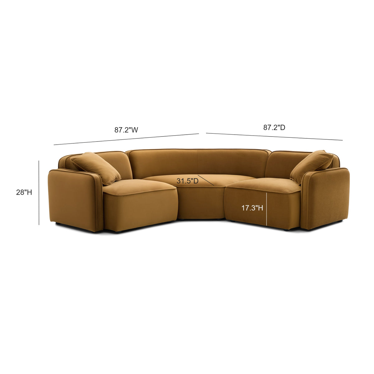 Travie 3-Piece Modular L-Sectional