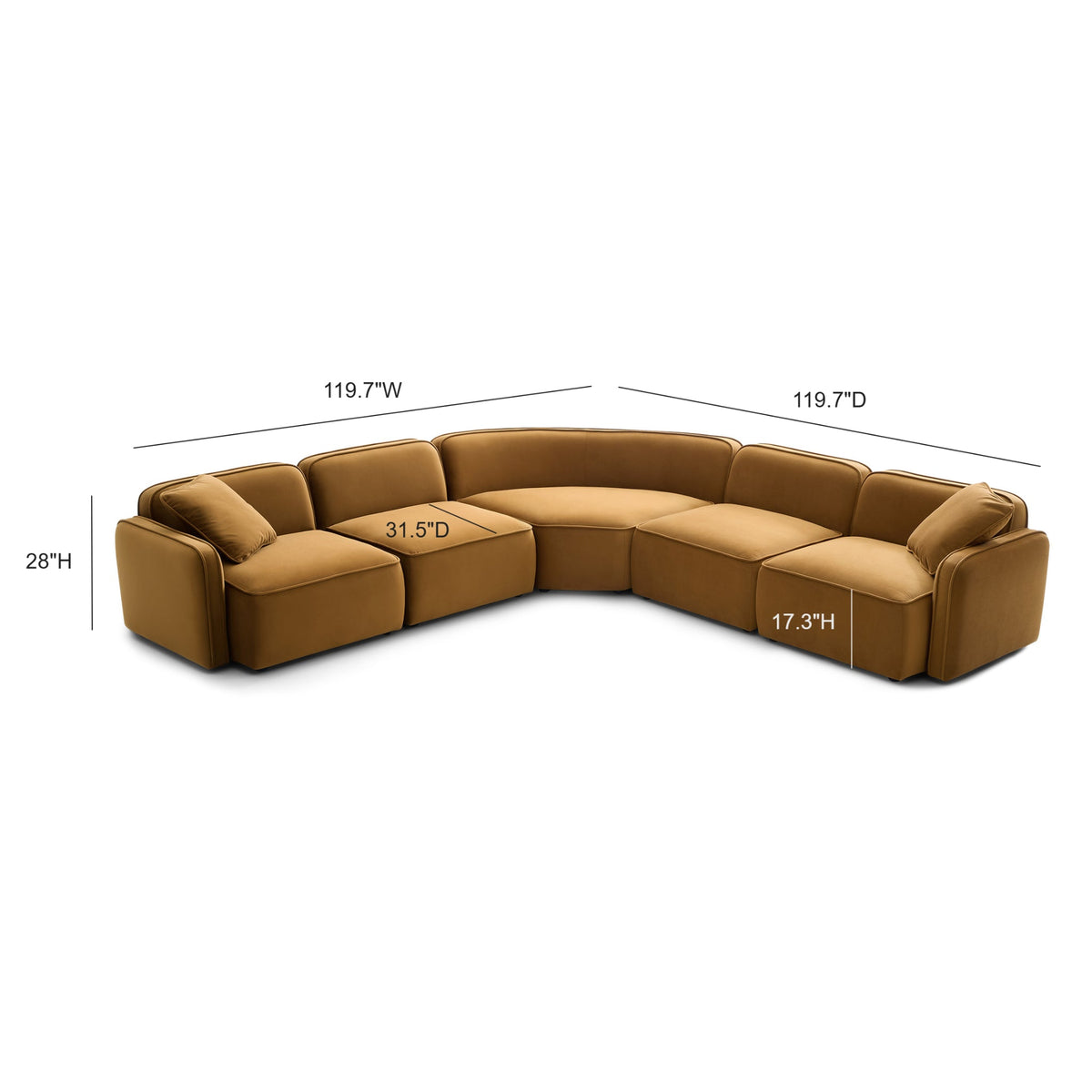 Travie 5-Piece Modular Large L-Sectional