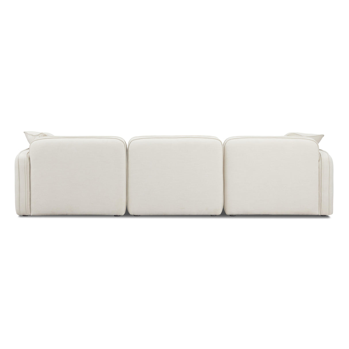 Travie Sand Upcycled Linen 4-Piece Modular Sectional by TOV Furniture at Eve Furniture