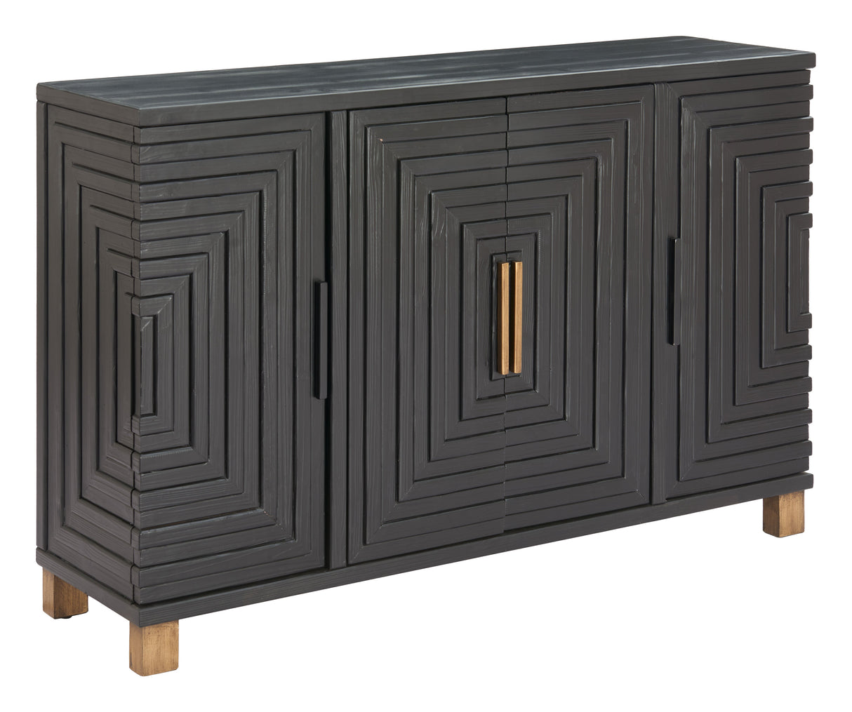 Trazo Black Cabinet by Zuomod at Eve Furniture