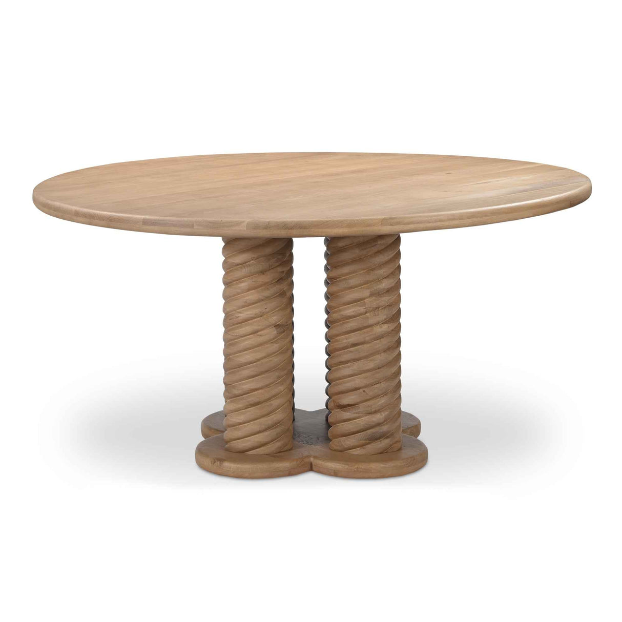Treccia Oak Round Dining Table