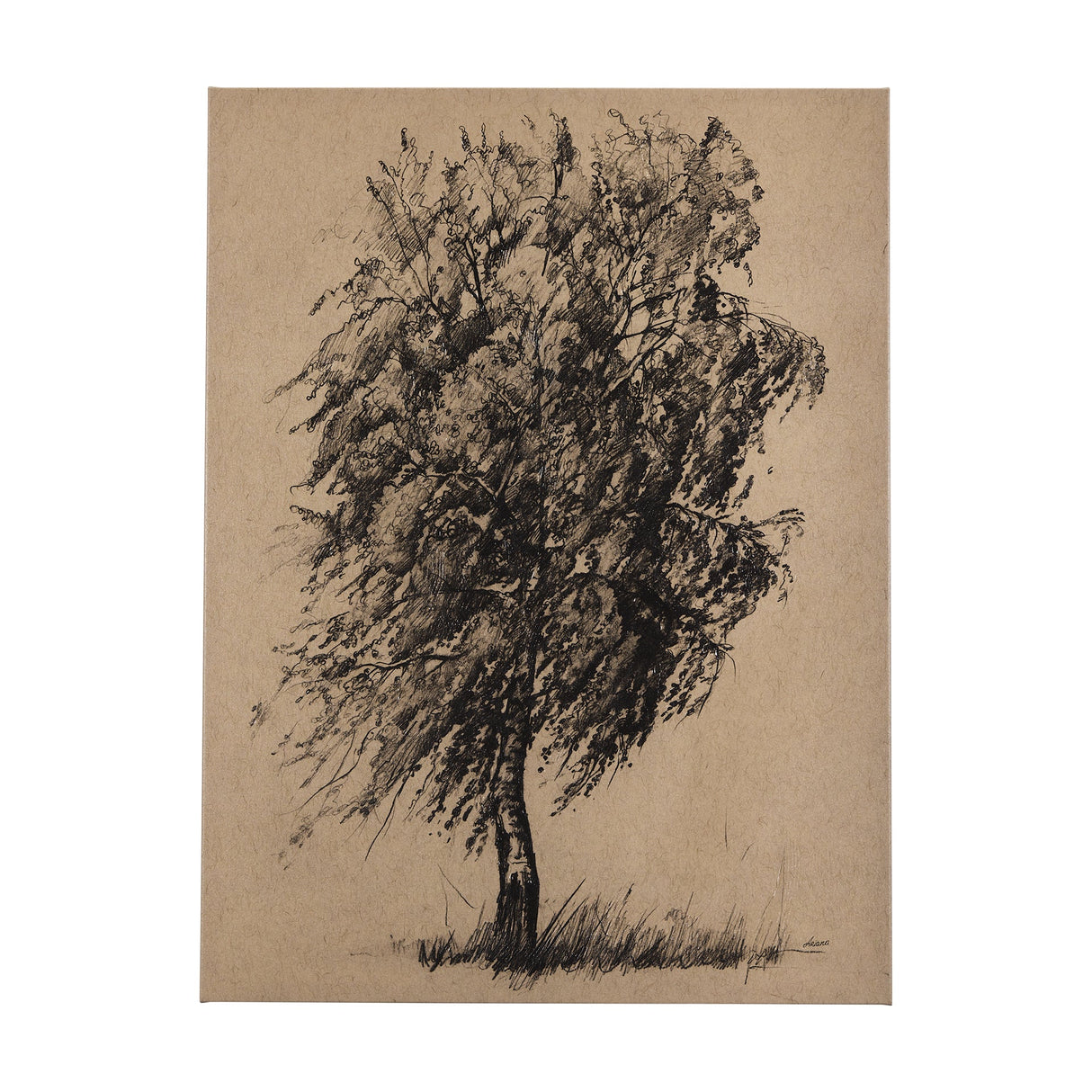 Tree Drawing II by Mercana Studio a Hand Embellished Textured Canvas by Mercana at Eve Furniture