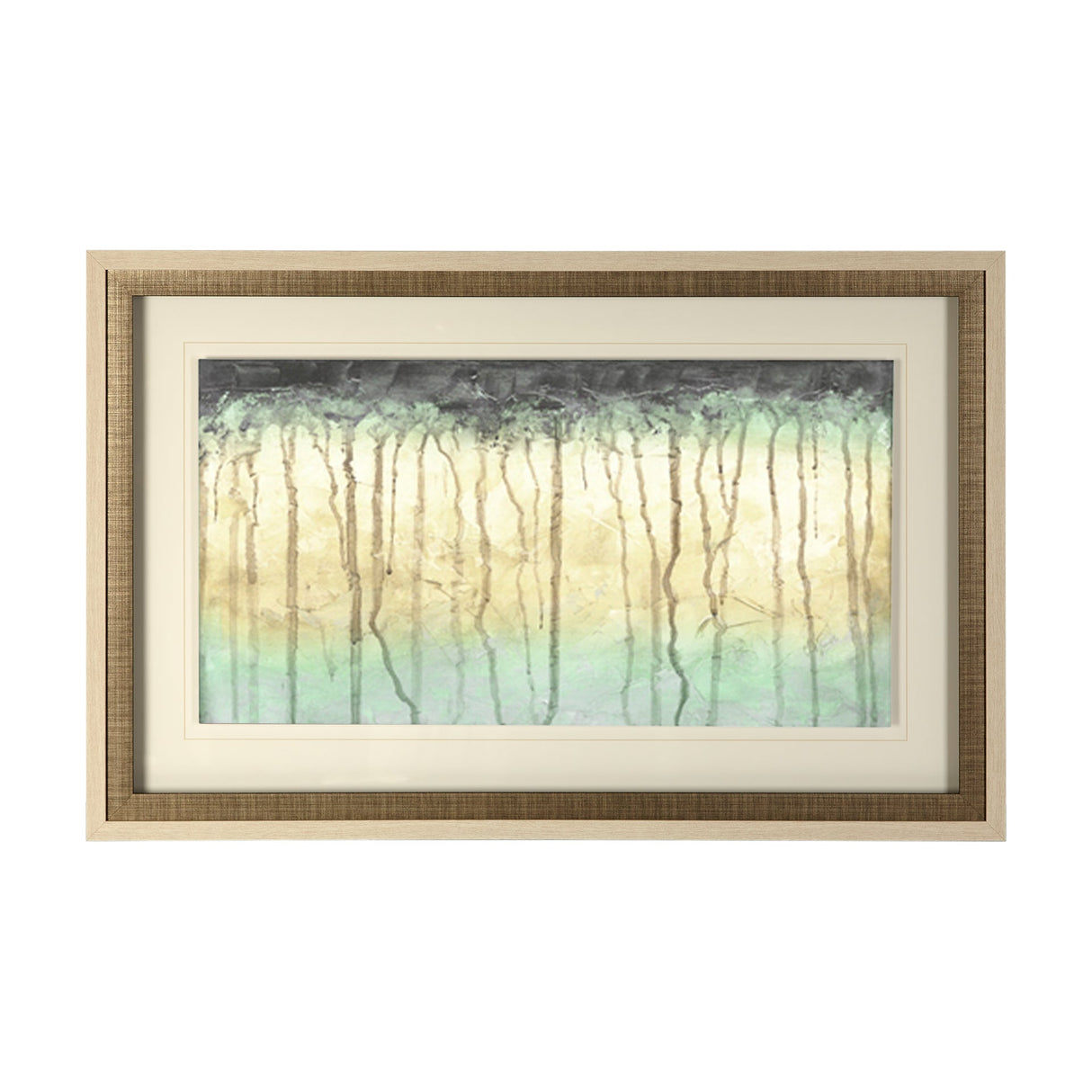 Treeline Light II by Jennifer Goldberger Hand Embellished Framed Art Print Matted under Glass by Mercana at Eve Furniture