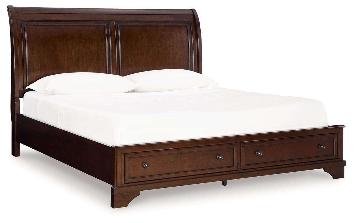 Trellington Brown Queen Sleigh Storage Bed by Ashley at Eve Furniture