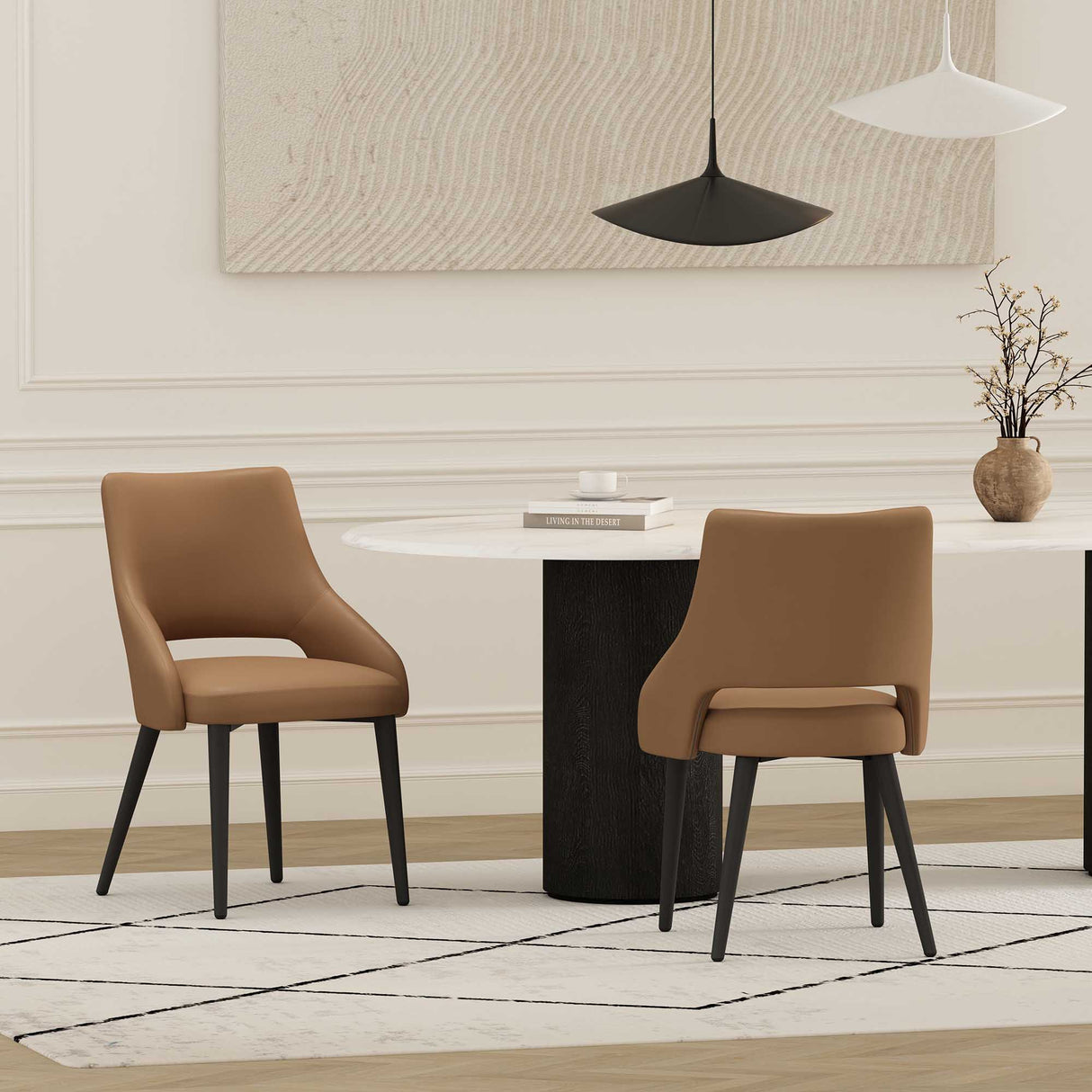 Tremont Dining Chair in Saddle (set of 2) by Manhattan Comfort at Eve Furniture