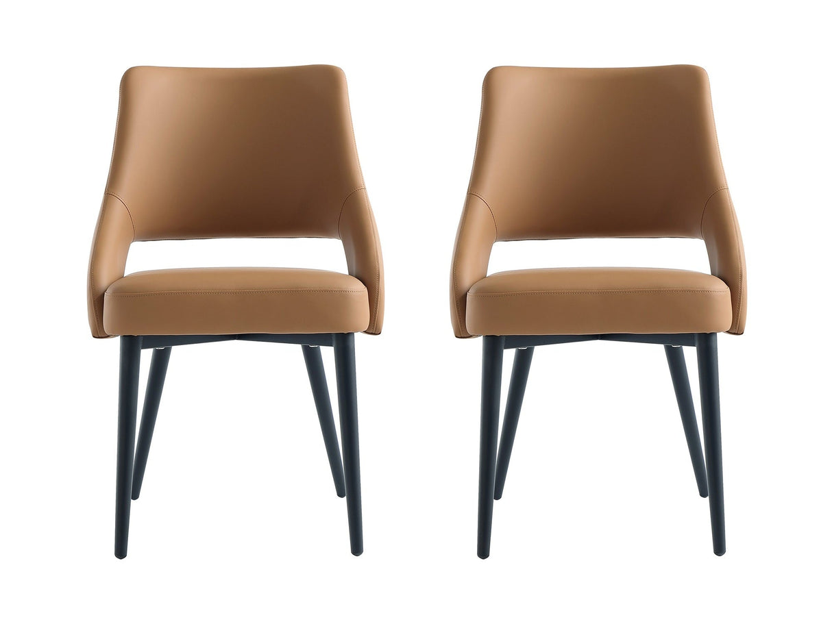 Tremont Dining Chair in Saddle (set of 2) by Manhattan Comfort at Eve Furniture