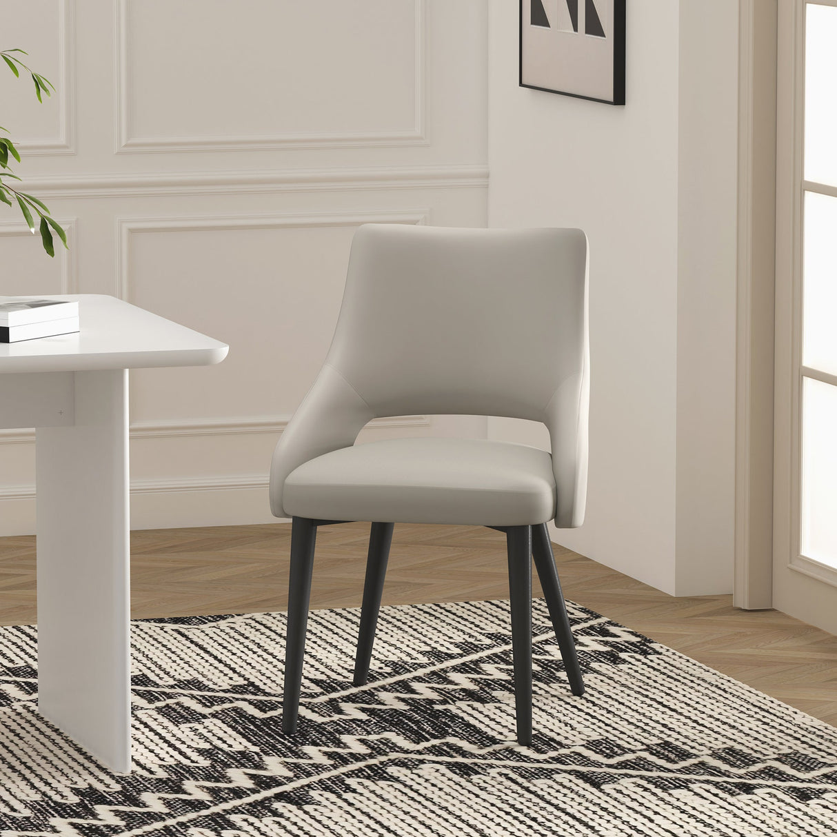 Tremont Dining Chair in Stone by Manhattan Comfort at Eve Furniture