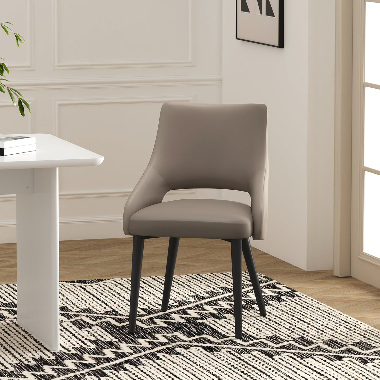 Tremont Dining Chair in Taupe by Manhattan Comfort at Eve Furniture