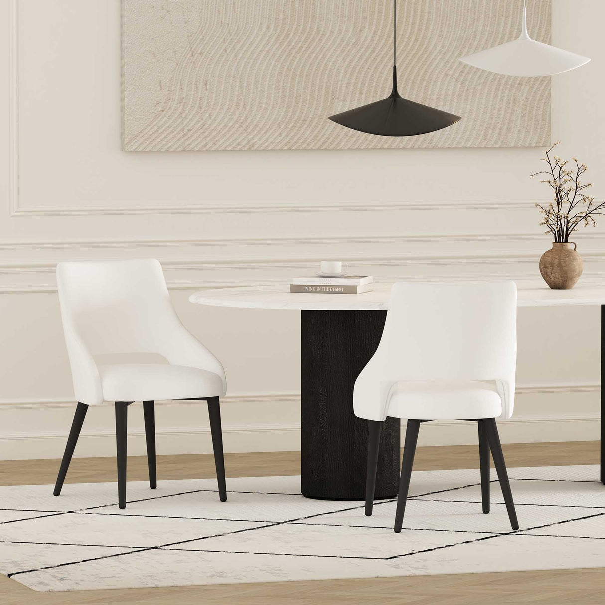 Tremont Dining Chair in White (set of 2) by Manhattan Comfort at Eve Furniture