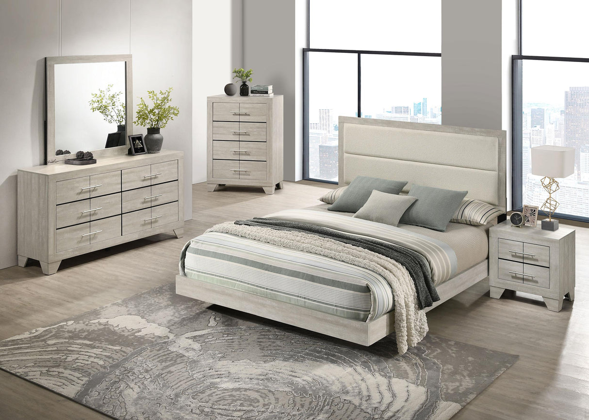 Trenton Rustic Cream 54-inch Wood Full Panel Bed by Coaster at Eve Furniture