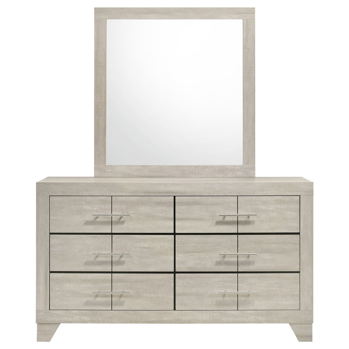 Trenton Rustic Cream 6-drawer Bedroom Dresser With Mirror by Coaster at Eve Furniture
