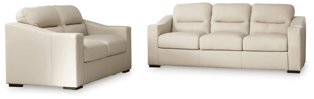 Treasure Trove Almond Sofa and Loveseat by Ashley at Eve Furniture